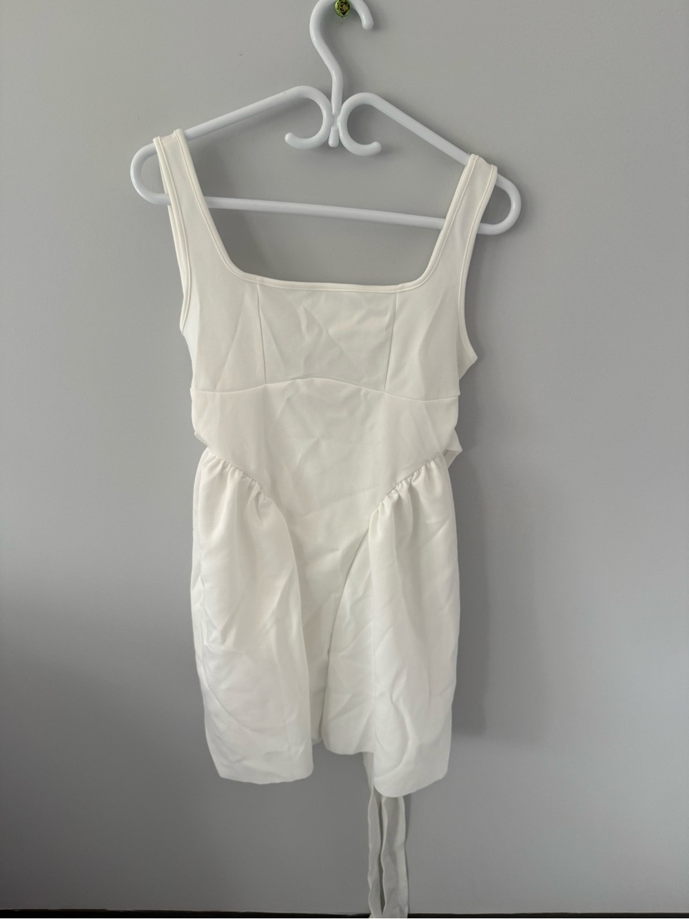 Women’s Cream Square-Neck Mini Dress